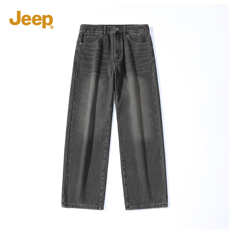 JEEP Men's Fleece-Lined Luxury Business Jeans