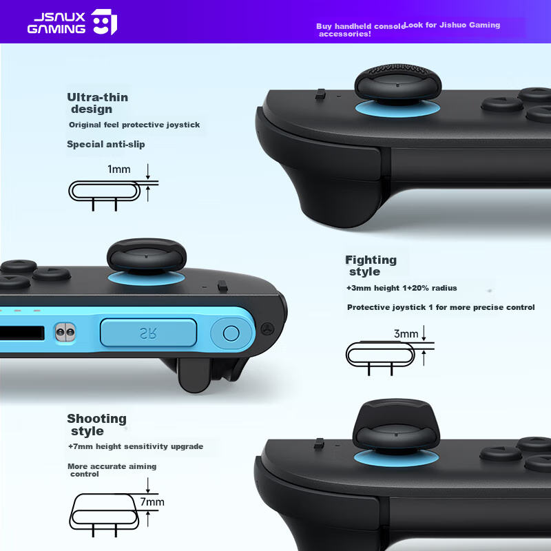 JSAUX Mushroom Head Cap for Nintendo Switch Joy-Con