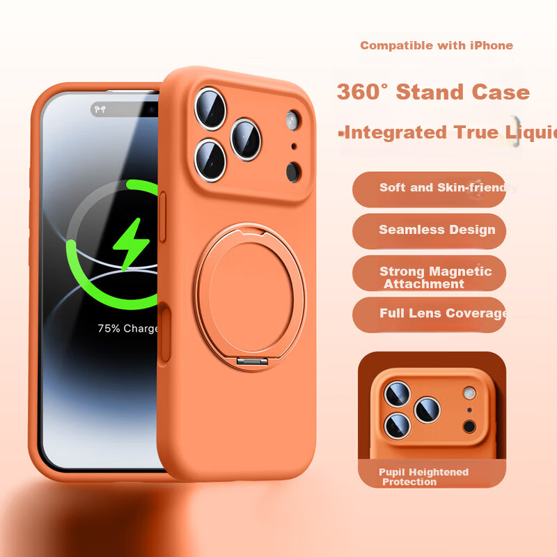 Coolmeng Pivot Case for iPhone 17 Pro - Shockproof Liquid Silicone