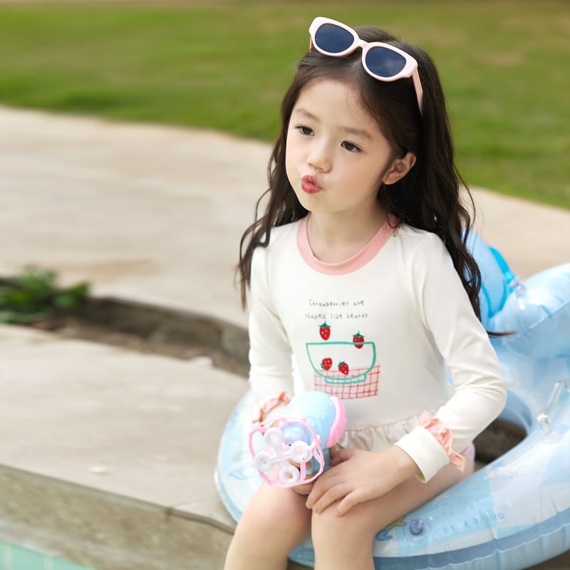LUSON Baby Girl Swimsuit - Ice Silk Summer Style