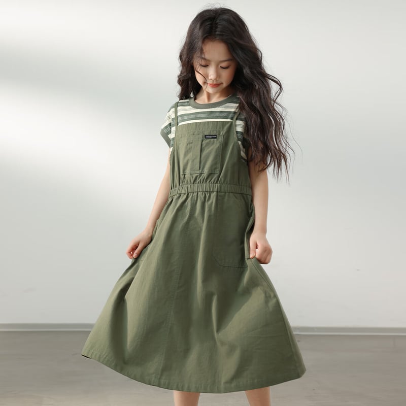 LUSON Summer Patchwork Skirt for Girls
