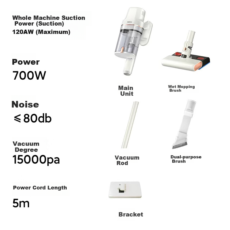 AUX High Suction Handheld Vacuum Mop Combo