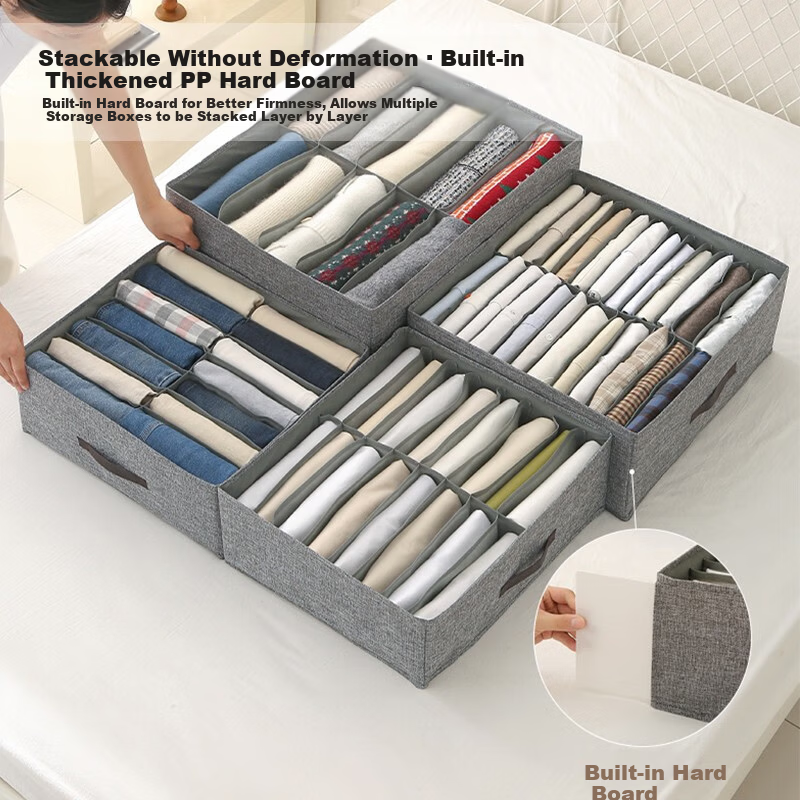 40,000 Kilometers Foldable Double-Row Clothes Storage Box