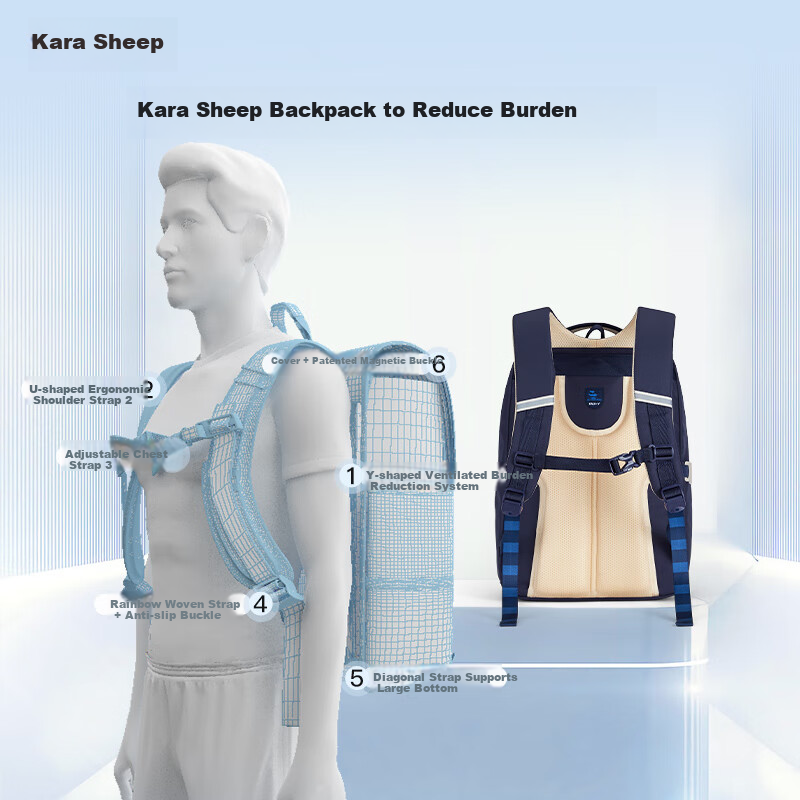 KALA·Y School Backpack for Middle & High School Students
