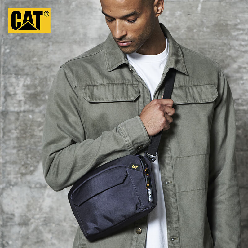 CAT Shoulder Crossbody 8-Inch IPad Bag, Commuter Messenger Bag, Horizontal Style, Outdoor Large Capa