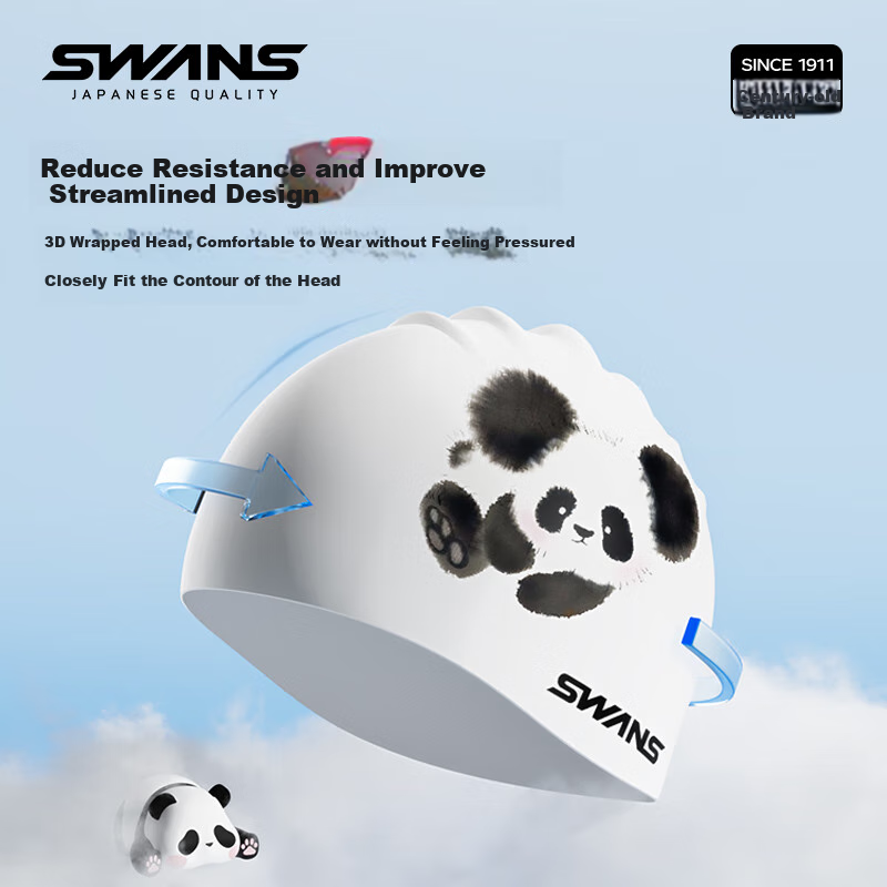 SWANS Purple Swimming Cap for Women and Men