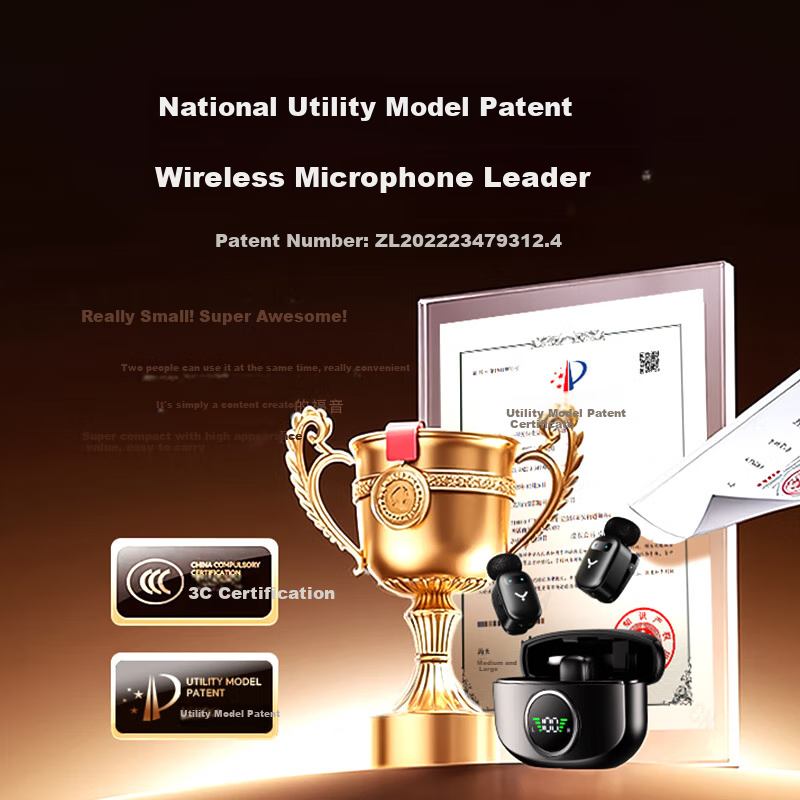 YOUFES Wireless Lavalier Mic with 3-Level Noise Reduction