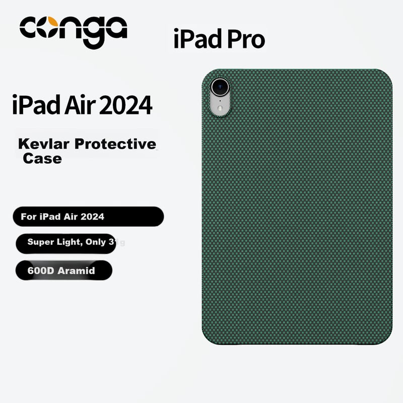 CONGA Kevlar iPad Air 13" 2024 Case - Wangzi Green