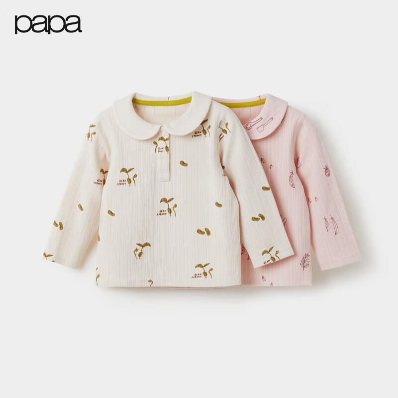Papapapa Autumn Baby Long Sleeve Pink Polo