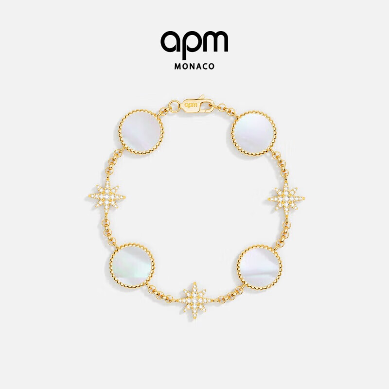 APM Monaco White Meteorite Bracelet - Golden Style