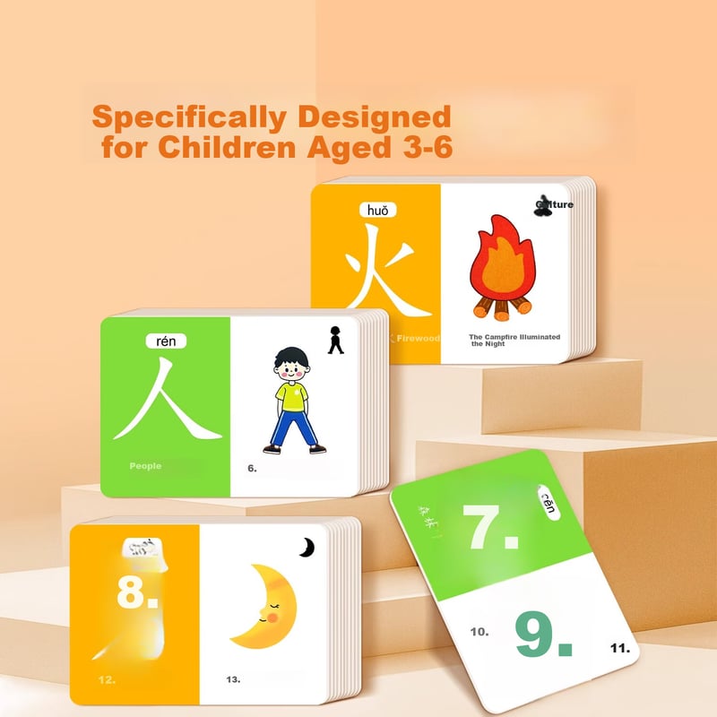 Aijiepu Toddler Pictographic Literacy Cards
