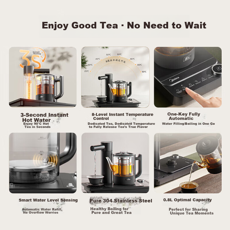Midea Rapid Boil Electric Tea Kettle