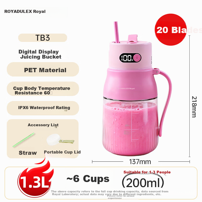 ROYALTY LINE 20-Blade Juicer Blender Cup