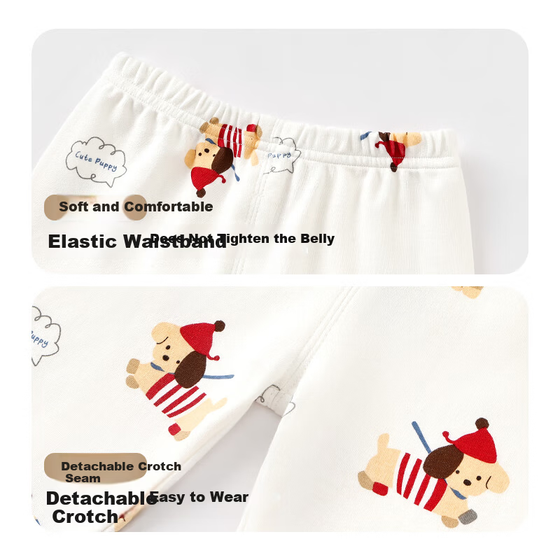 Badibadiadi Pure Cotton Baby Toddler Thermal Pants