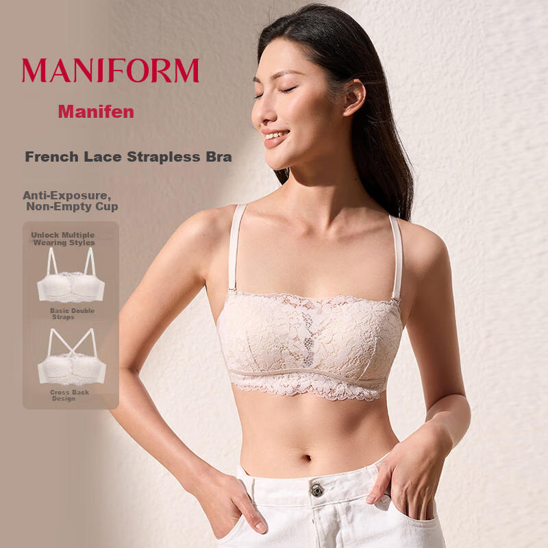 Manifen French Lace Strapless Bra - Sexy & Comfortable