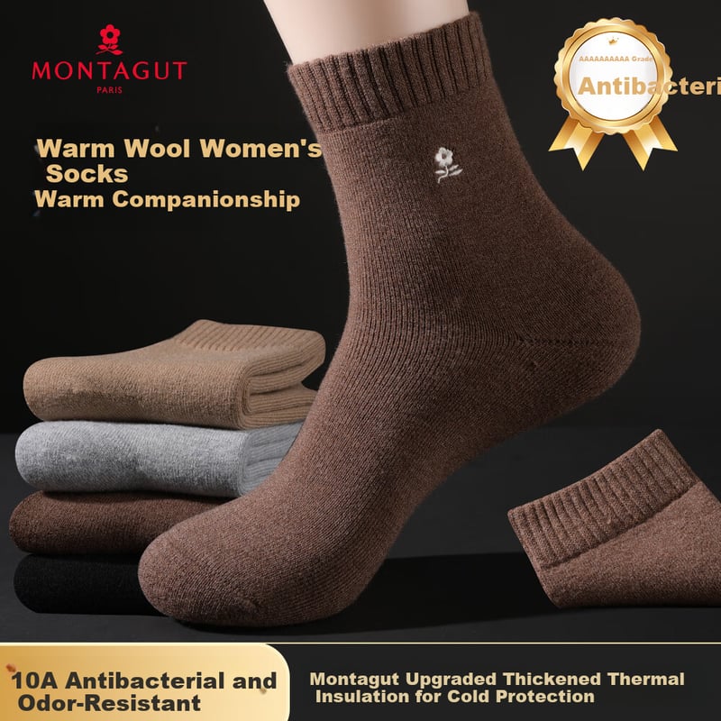 Montagut Wool Socks - Antibacterial & Odor-Resistant