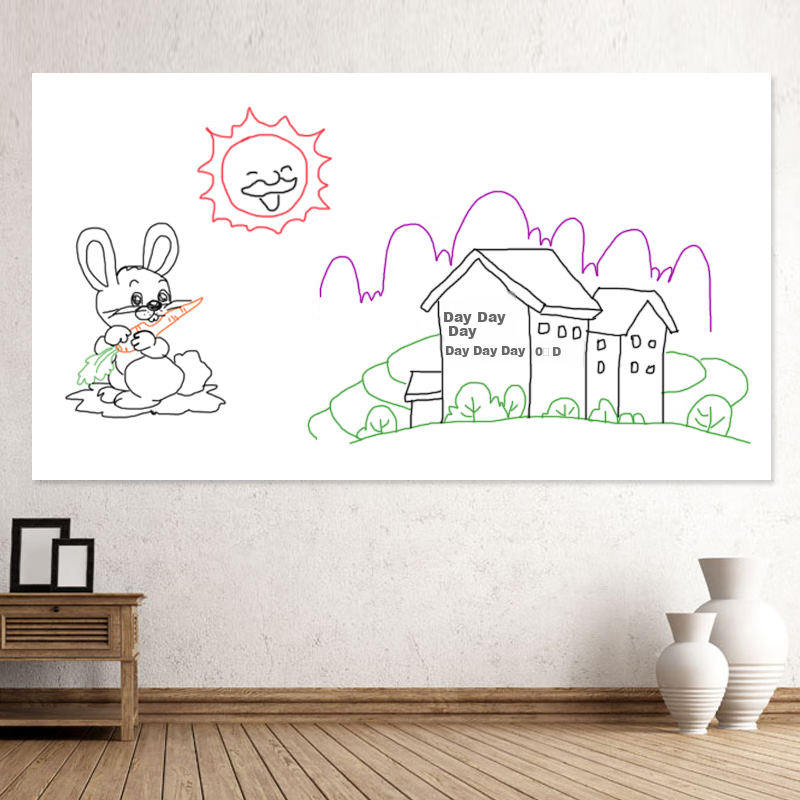 AUCS Soft Whiteboard Doodle Board Sticker