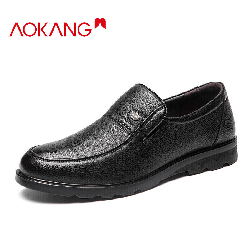 Aokang Men's Leather Slip-On Business Shoes