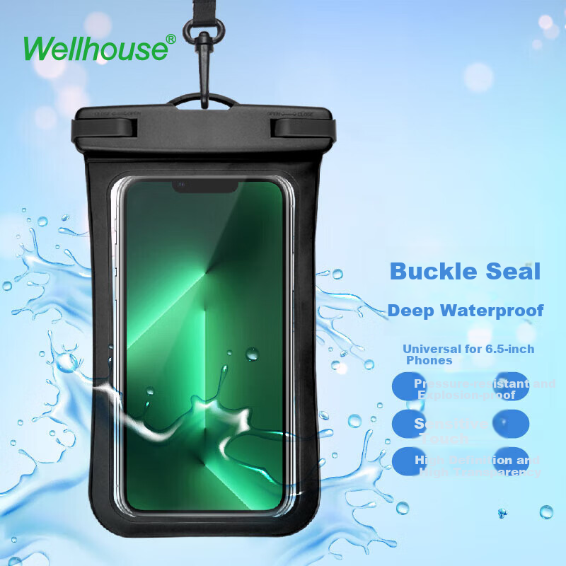 WELLHOUSE Waterproof Phone Pouch for Swimming and Diving