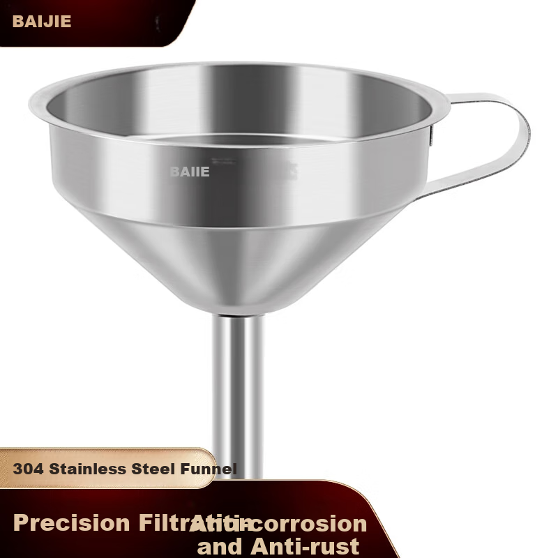Baijie 304 Stainless Steel Funnel - Oil & Sauce Strainer