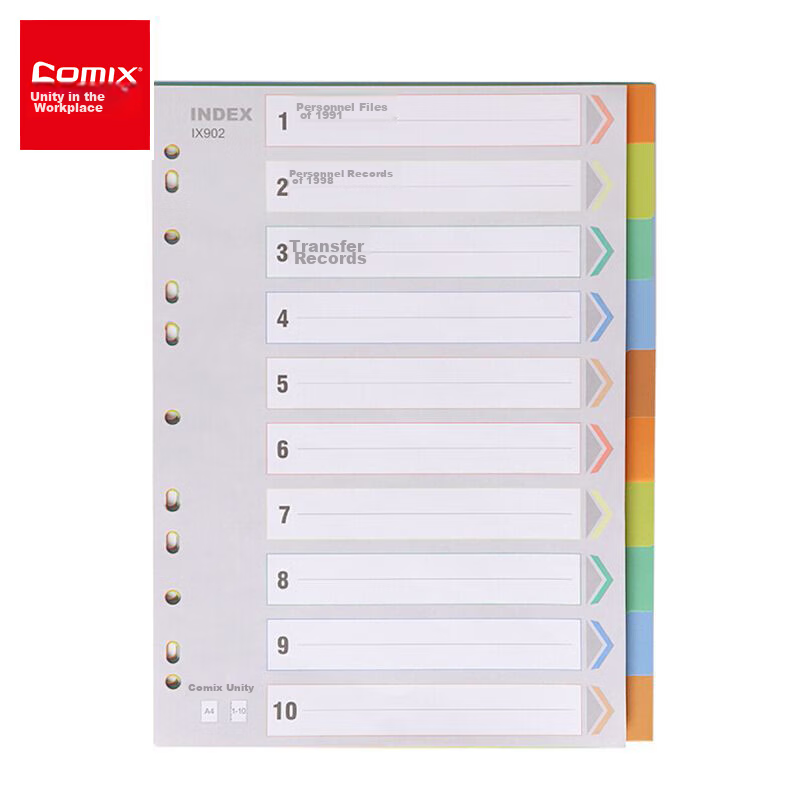 COMIX 10-Color A4 Index Set