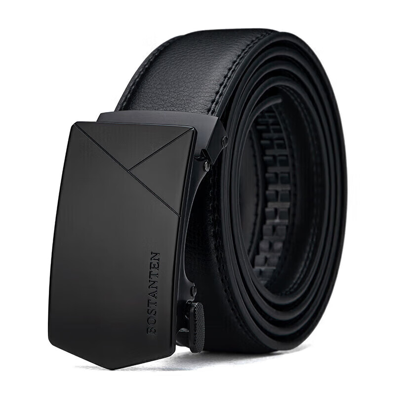 BOSTANTEN Men's Automatic Buckle Leather Belt - Trendy Formal Style