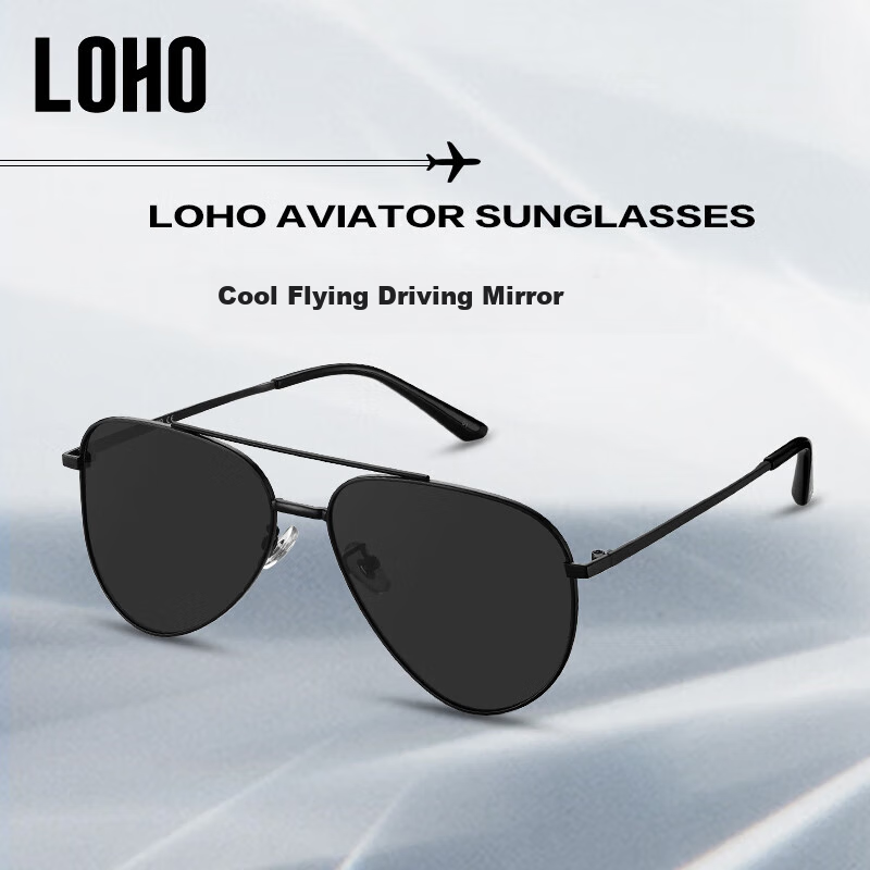 LOHO 2025 Polarized Aviator Sunglasses for Men
