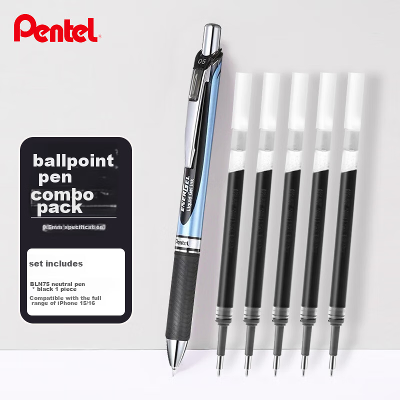 Pentel BLN75 Retractable Black Gel Pen