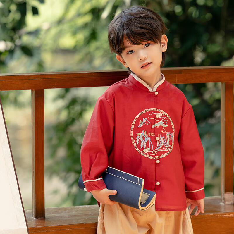 Menghu Qianshan Boys' Spring Tang Suit