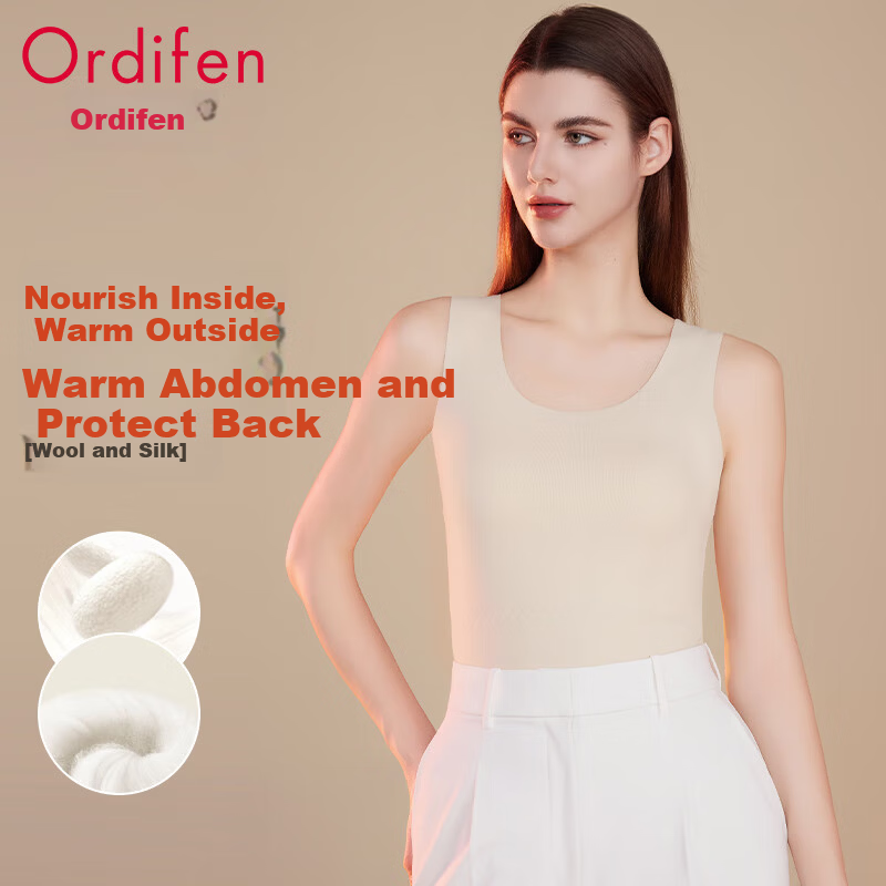 Ordifen Women's Wool Silk Thermal Vest