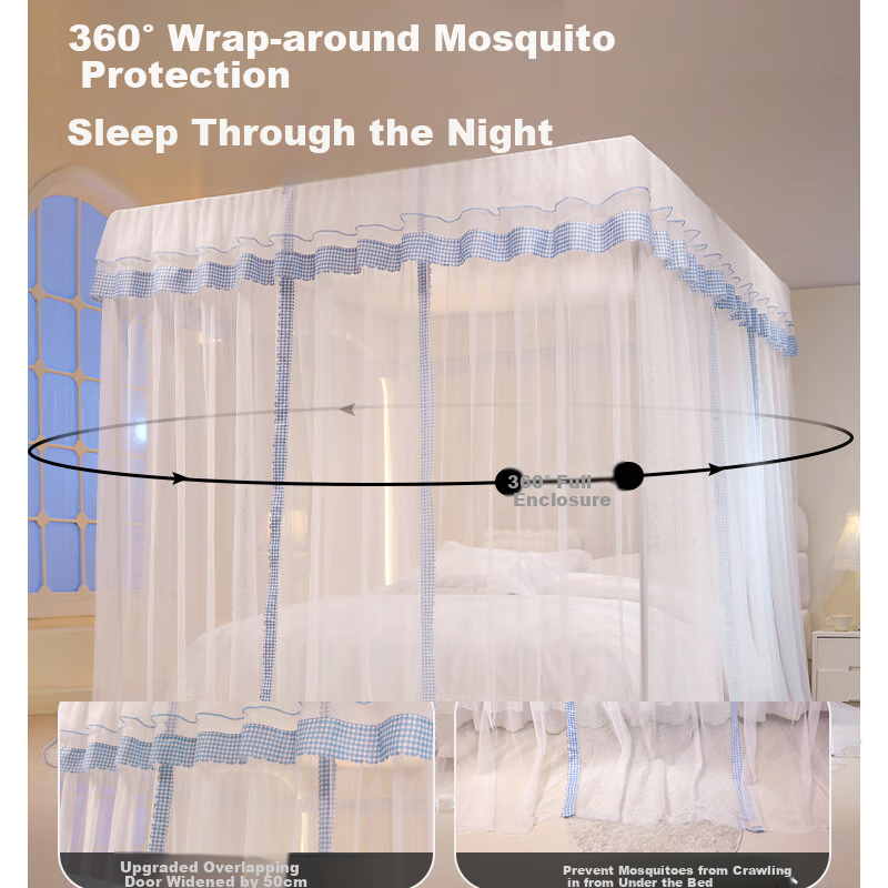 XIHAN 1.8m Floor-Standing Mosquito Net with 3 Doors