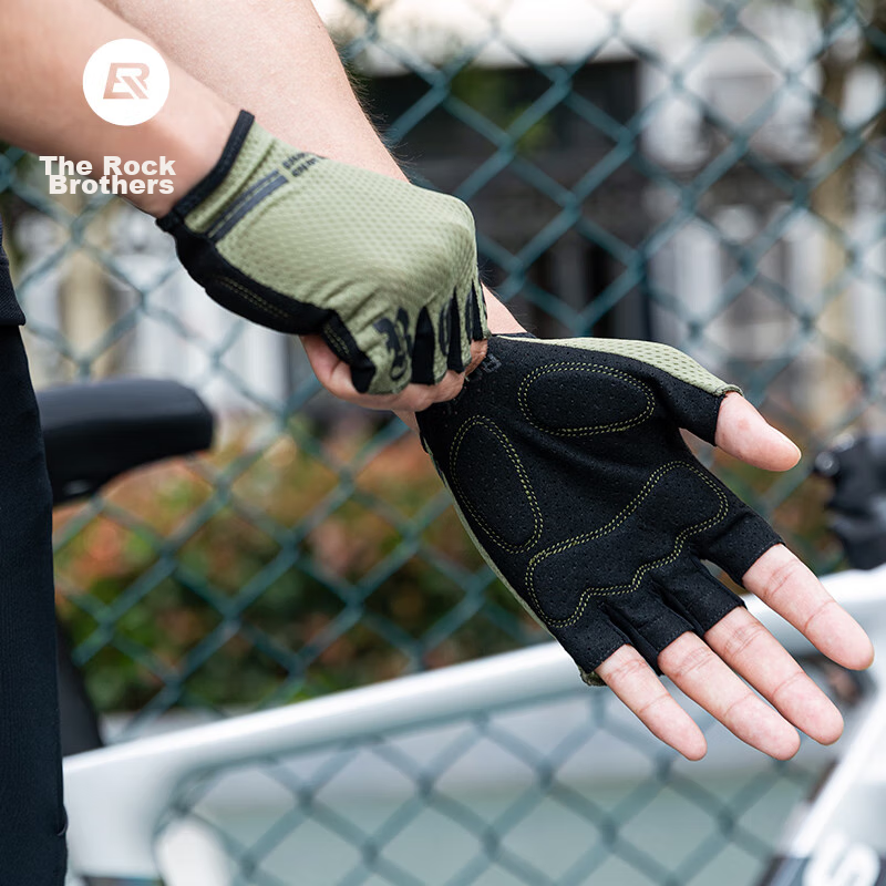 ROCKBROS Cycling Gloves - Dark Green, L