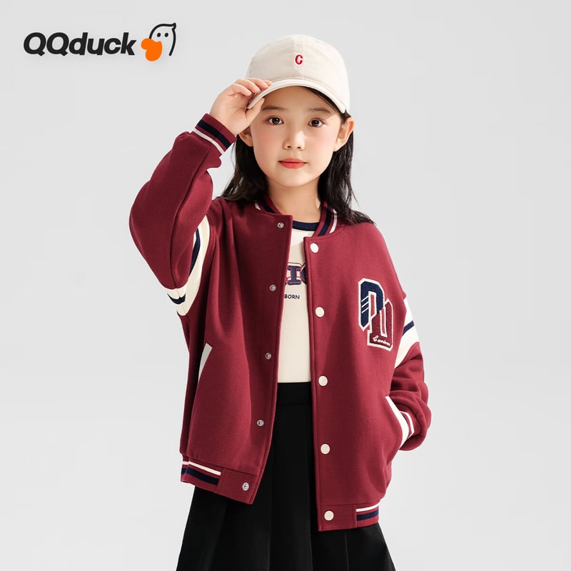 QQ DUCK Kids Baseball Jacket