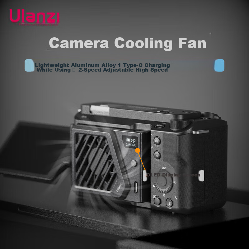 Ulanzi Camera Cooling Fan for Sony ZV-E1, Canon R8, Fuji XS10