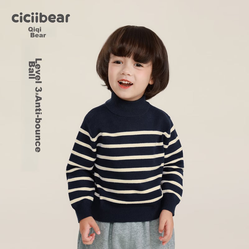 Ciciibear Boys' Thick Striped Sweater