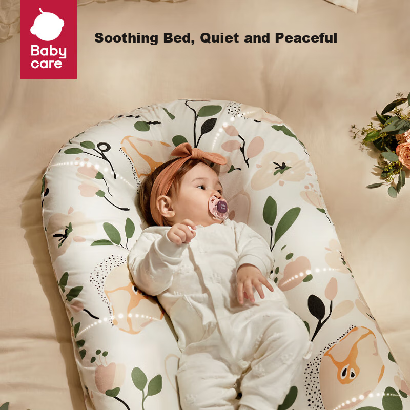 Babycare Portable Crib - Anti-Startle Sleeping Bed for 0-1 Year Olds