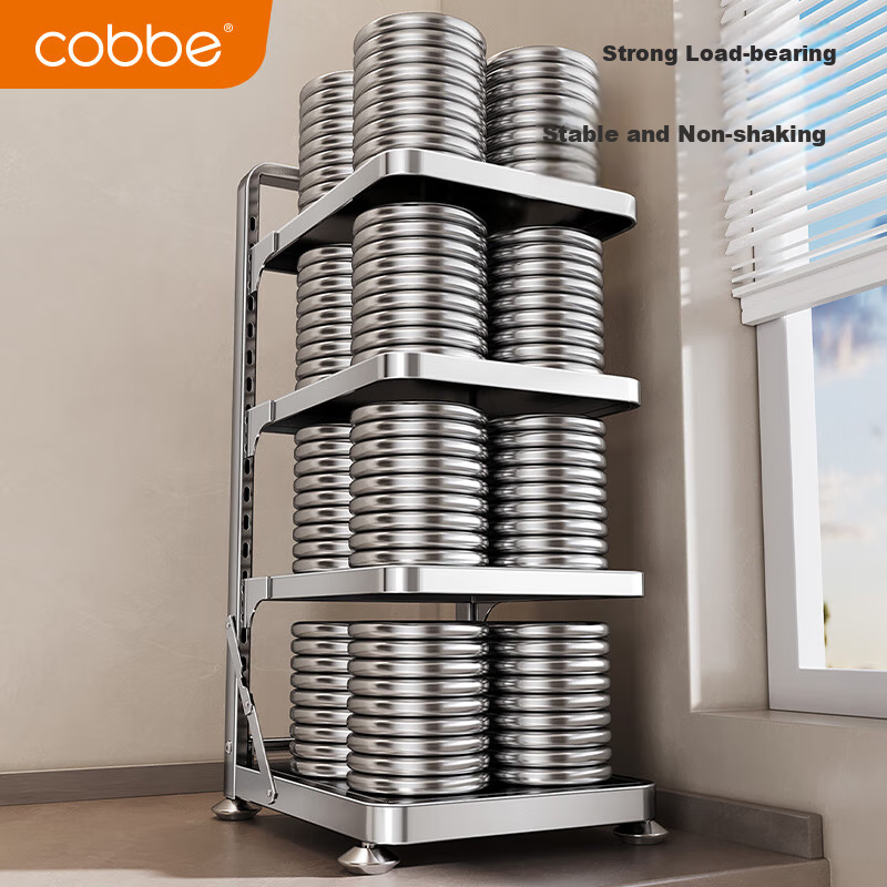 Cobbe 3-Tier Stainless Steel Pot Rack