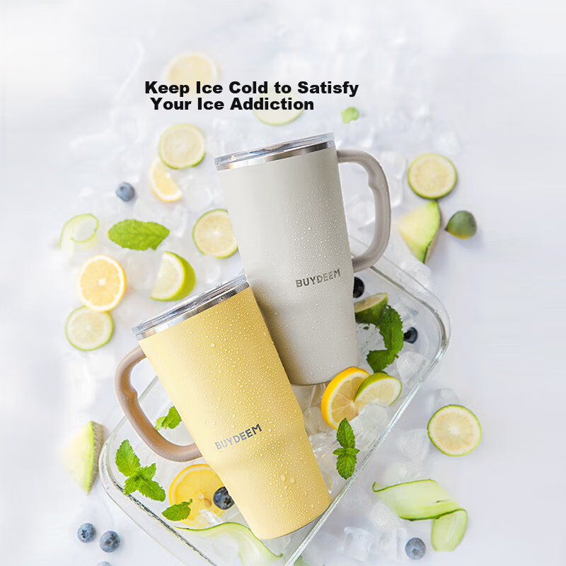 Buydeem Insulated Tumbler with Giant Straw