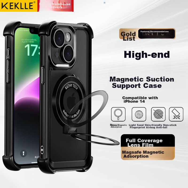 KEKLLE Magnetic Pivot Case for iPhone 14