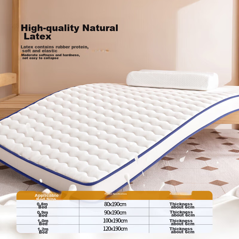 YALU&FREEDOM Latex Mattress Pad for Dorm Beds