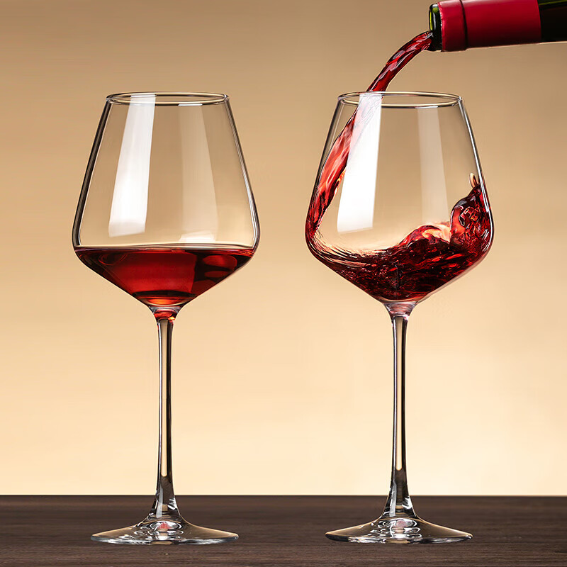 CRISTALGLASS Burgundy Wine Glass Set - 2 Large Red Wine Goblets