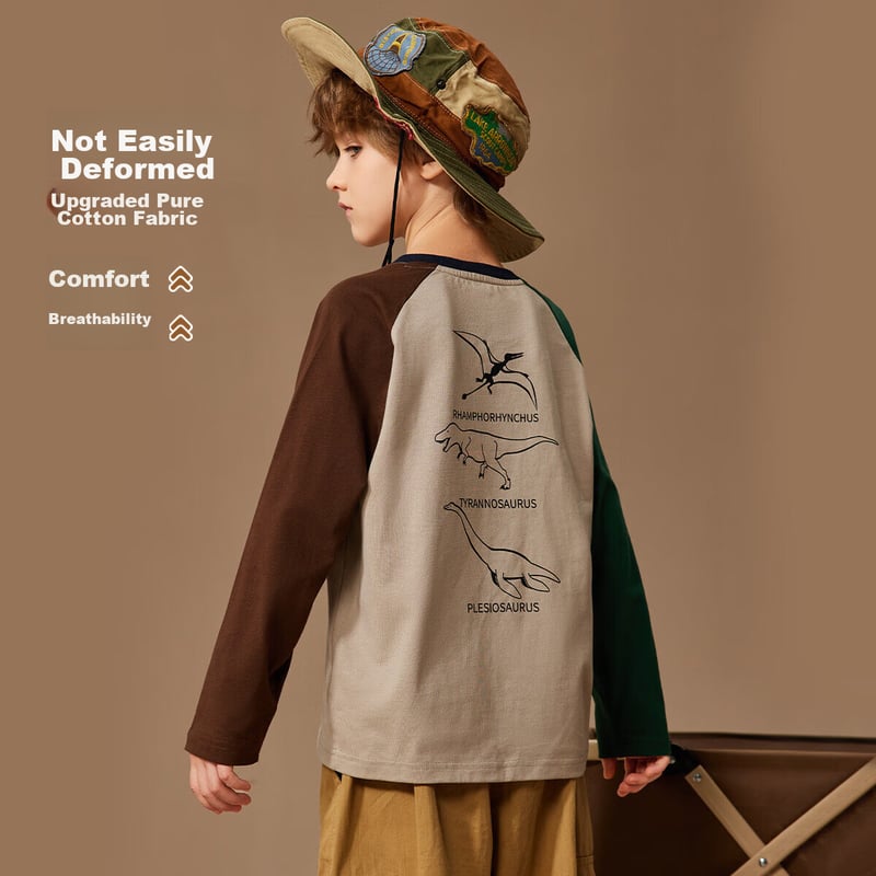 ASK JUNIOR Boys' Long-Sleeve T-Shirt