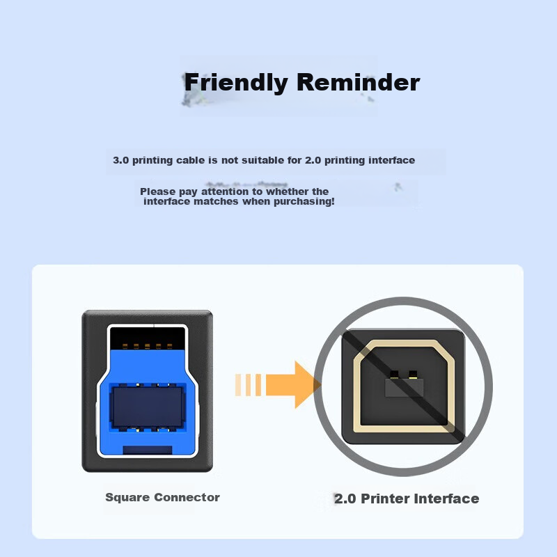 BURLEFRAN USB 3.0 Printer Cable - 3m Data Transfer Cable for Printers and External Drives