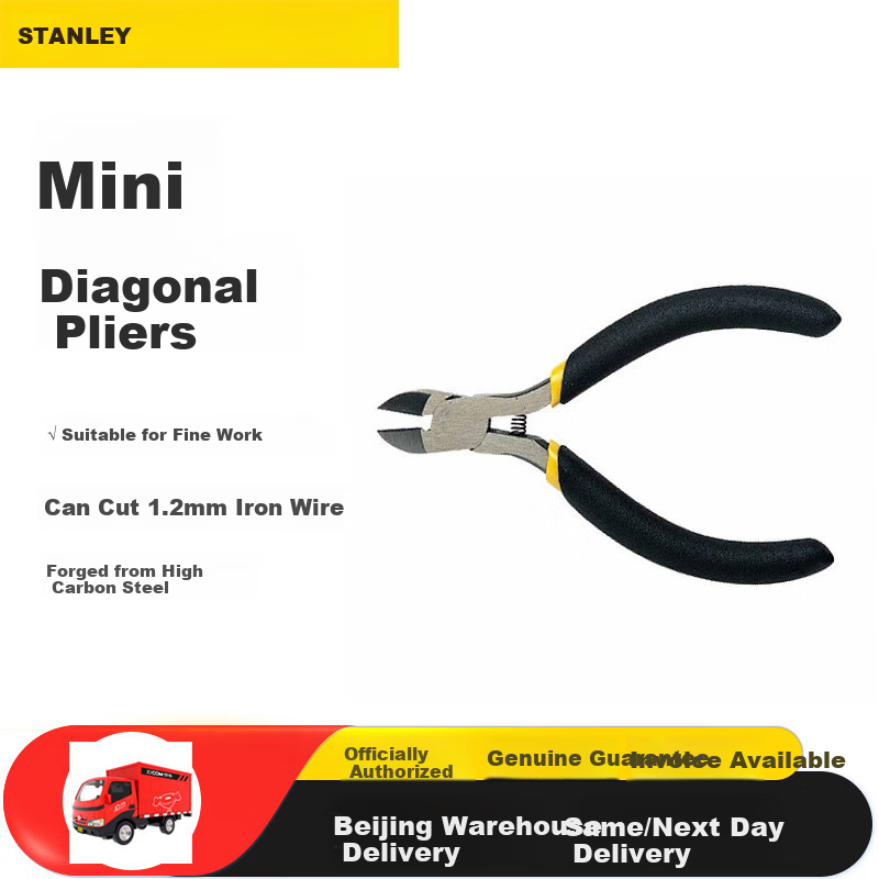 STANLEY Mini Diagonal Cutting Pliers with Black Handle