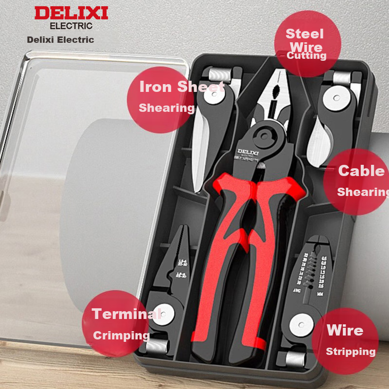 DELIXI ELECTRIC 5-In-1 Multifunctional Pliers for Electricians