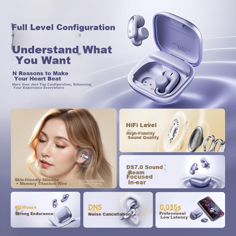 IKF C02 Clip-On True Wireless Headphones