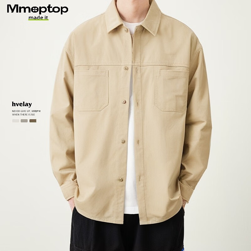 MMOPTOP Japanese Retro Workwear Shirt Jacket
