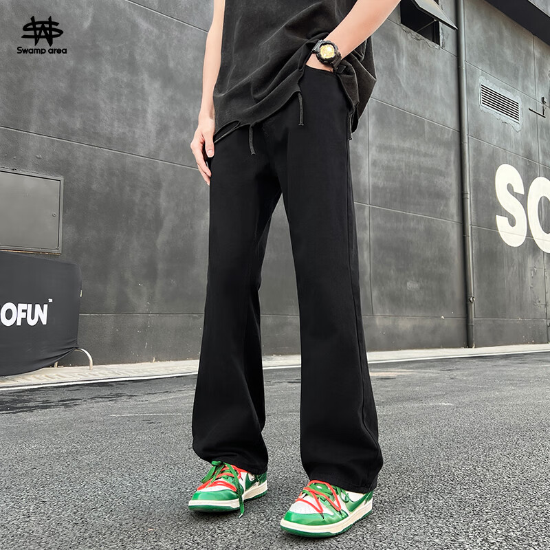 SWAMP AREA Men's Slim Straight Jeans
