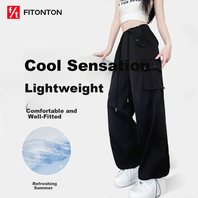 FitonTon Women's Retro Cargo Pants