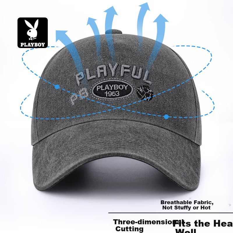 PLAYBOY Unisex Baseball Cap - Casual All-Season Style